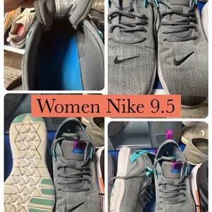 Nike Gray Athletic Shoes with Textured Sole